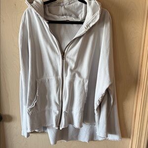 We the Free Women's Distressed Gray Hooded Swing Jacket